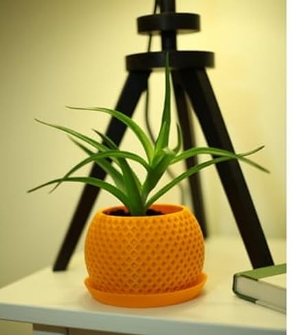 Home decor - 3D Printed Pineapple Planter Pots for Home Decoration | Indoor Pots for Living Room | Decorative Pots for Indoor Plants Planter (No Flowers) - Celestial Crafts