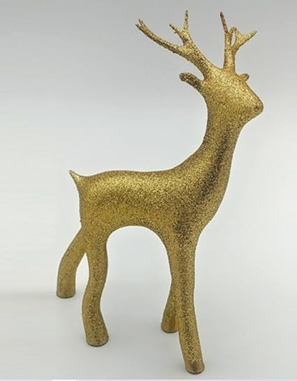 Home decor - Youngster Christmas Deer Statue Decorative Items Show Pieces for Home Decor Stylish Living Room - Celestial Crafts