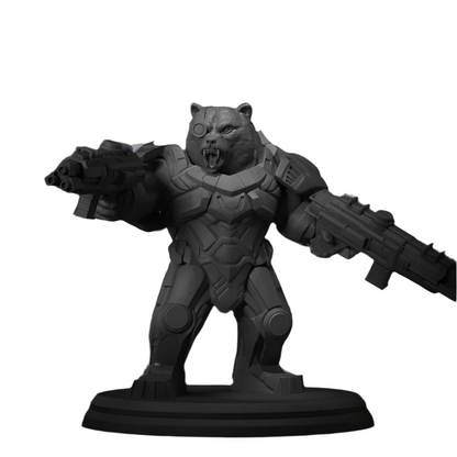 Armored Bear Sculpture Showpiece for Home Decor | Futuristic Bear Figurine India