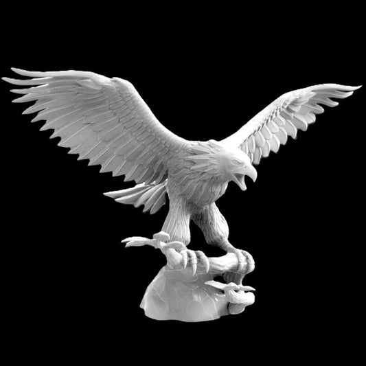 Eagle Figurine with Spread Wings: Majestic Bird Sculpture