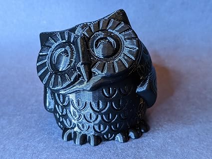 Smiling Black Owl Figurine: Adorable Avian Charm - Celestial Crafts