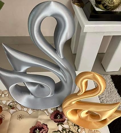 Home decor - Lucky Swan Couple Piano Finish Ceramic Figures for Home Decor - Celestial Crafts