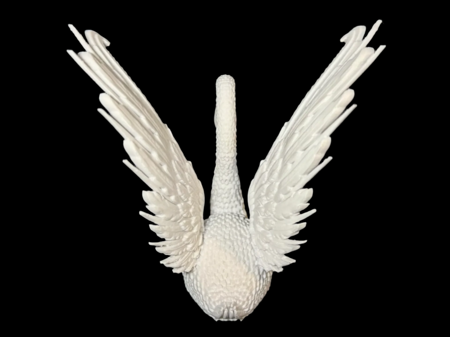 Graceful White Swan Sculpture for Home Decor