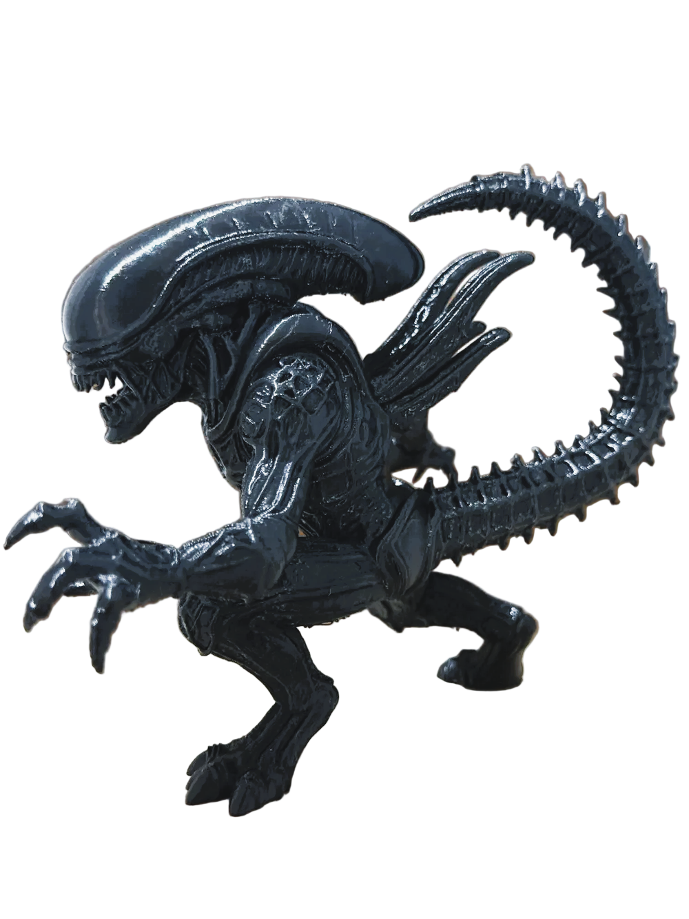 Futuristic Alien Sci-Fi Horror Collectible Statue with Tail and Spikes