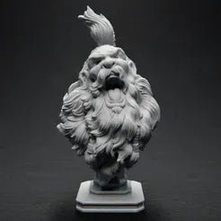 The Bearded Yell Sculpture - Expressive Artistic Figurine - Celestial Crafts