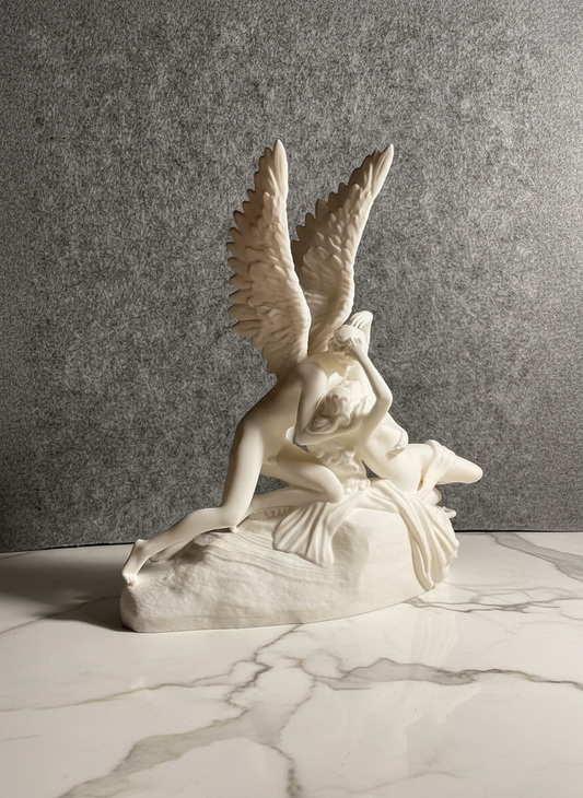 Beige eternal affection couple sculpture romantic marble