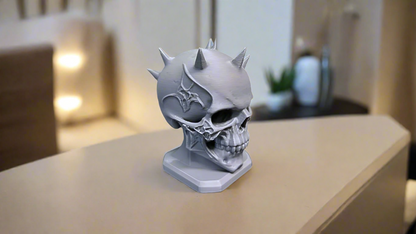 Skull with Crown Sculpture Showpiece for Home Decor | Gothic Skull India