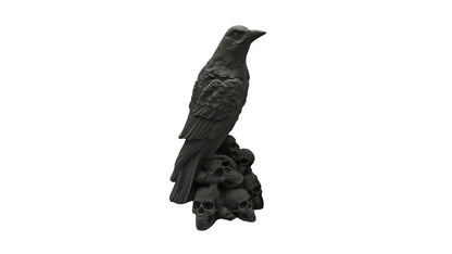 Raven Skull Sculpture Showpiece for Home Decor | Gothic Raven Throne India