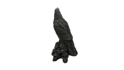 Raven Skull Sculpture Showpiece for Home Decor | Gothic Raven Throne India