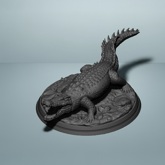 Realistic Crocodile Figurine for Home Decor or Desk Display