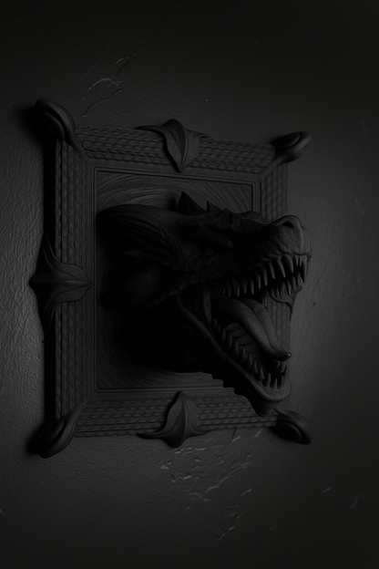 Dragon Wall Hanging Showpiece for Home Decor | Black Dragon Head Sculpture India