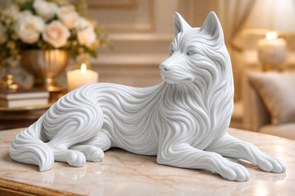 White Wolf Showpiece for Living Room | Home Decor Items India