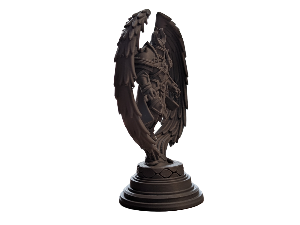 Fallen Archangel Paladin Statue | Dark Angel Sculpture | Gothic Collectible Showpiece