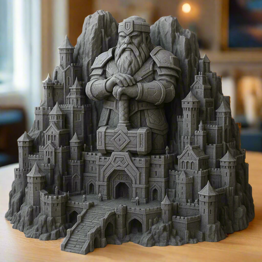 Dwarf Kingdom Showpiece for Home Decor | Fantasy Castle Sculpture India