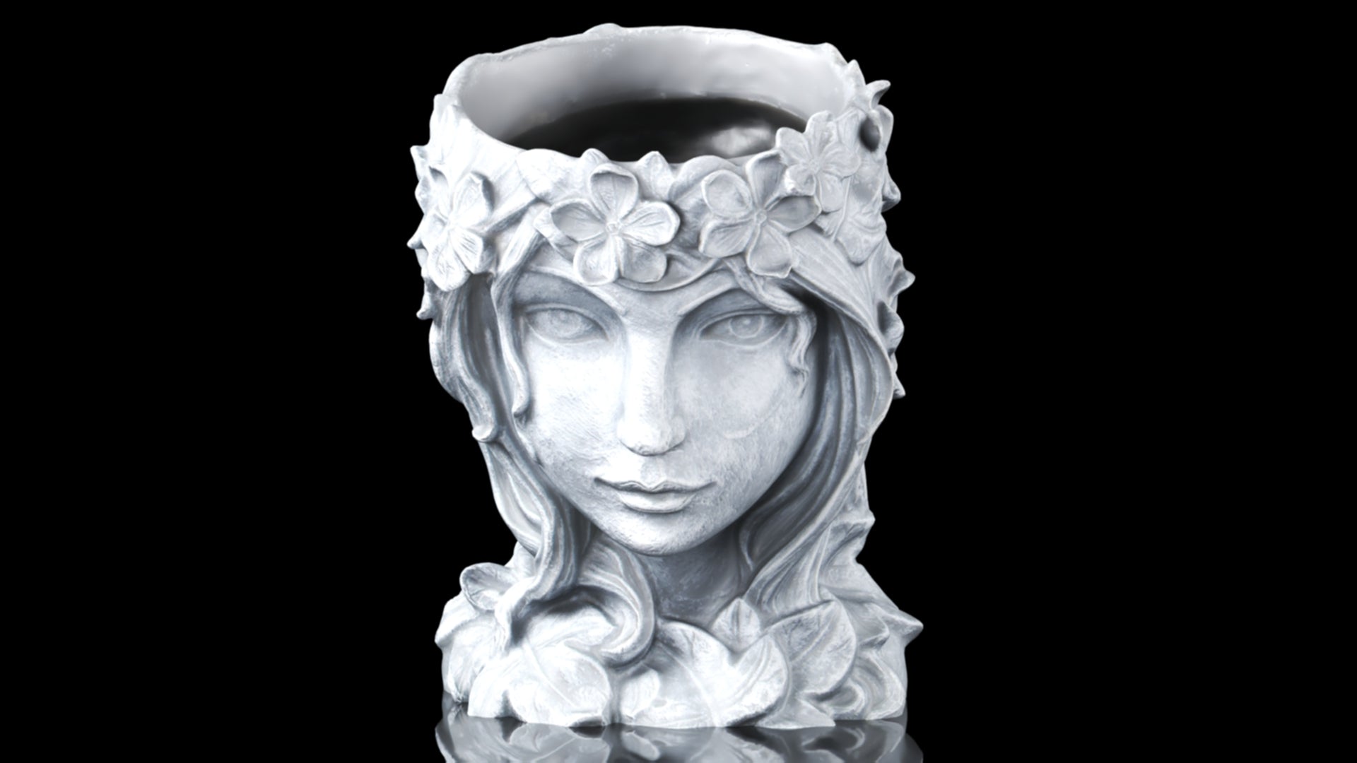 YARNOW Face Planter - Resin Human Head Succulent & Cactus Pot for Indoor/Outdoor - Celestial Crafts