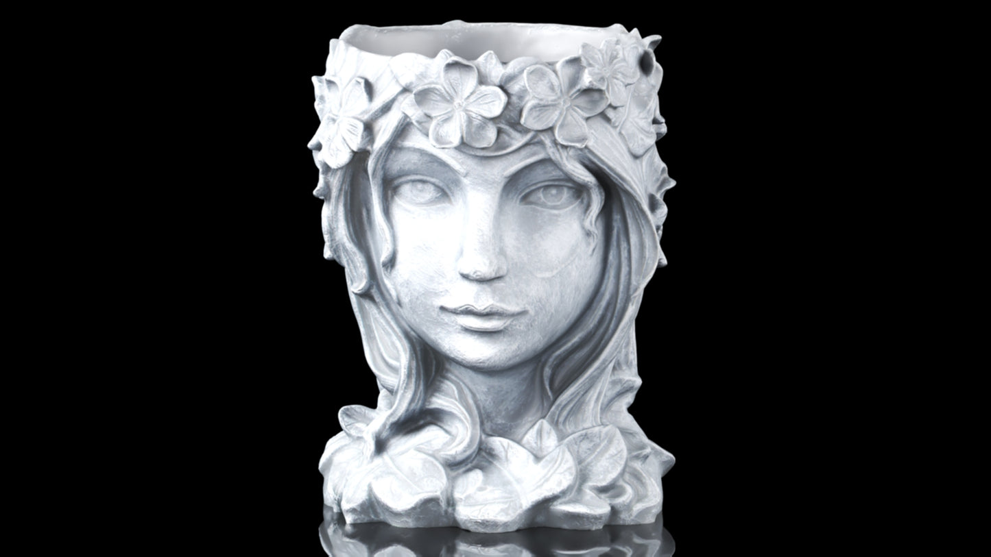 YARNOW Face Planter - Resin Human Head Succulent & Cactus Pot for Indoor/Outdoor - Celestial Crafts