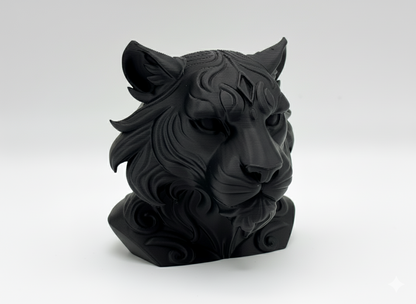 Tiger Bust Sculpture - Royal Indian Wildlife Art Décor for Homes