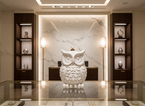 Wise Owl Sculpture – Decorative Figurine for Home & Office