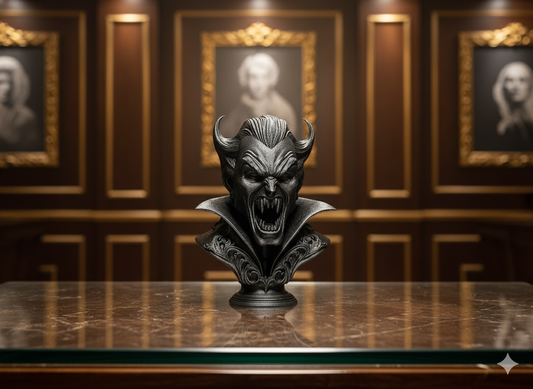 Vampiric Legend Bust — Dramatic Gothic Collector Sculpture