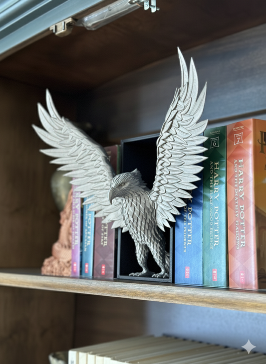 Eagle Emerging Silver Book Nook – Majestic Shelf Organizer & Statement Decor | Unique Home Accent & Gift for Indian Collectors