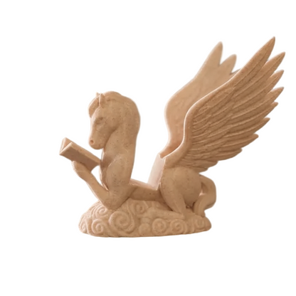Winged Horse Bookend & Holder - PLA Resin Pegasus Indian Literary Decor