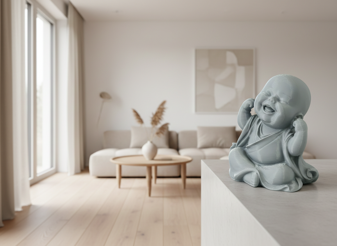 Monk Sculpture Showpiece for Home Decor | Smiling Buddha Figurine India