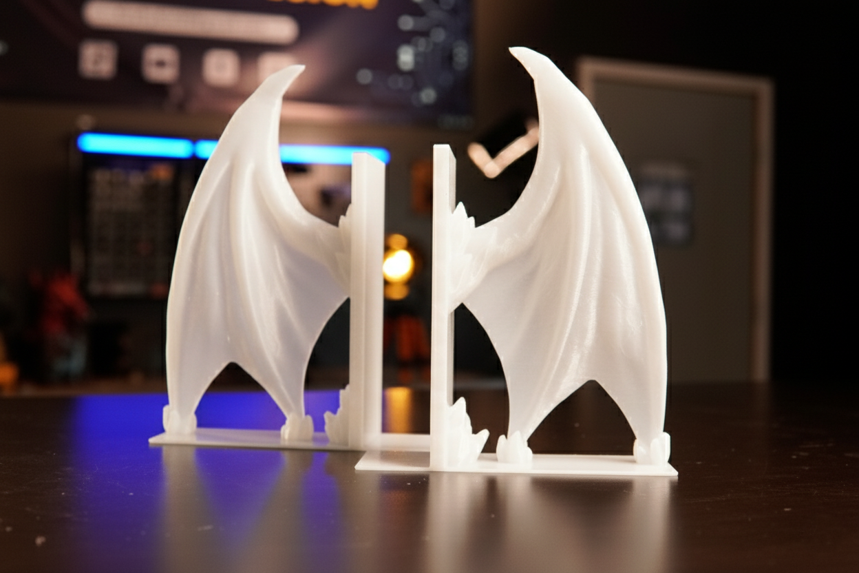 White Dragon’s Keep Book Nook – Winged Fantasy Decor & Creative Shelf Bookend | Celestial Crafts