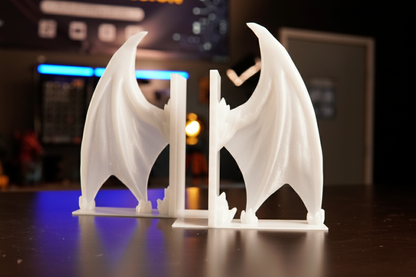 White Dragon’s Keep Book Nook – Winged Fantasy Decor & Creative Shelf Bookend | Celestial Crafts