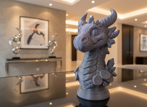 Candy Dragon Bust – Whimsical Fantasy Creature Display