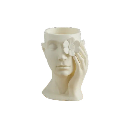 White Gentle Touch Vase for Home Decor | Soft Smooth Decorative Showpiece for India