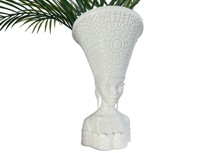 White Queen Planter for Home Decor | Majestic Elegant Showpiece for India