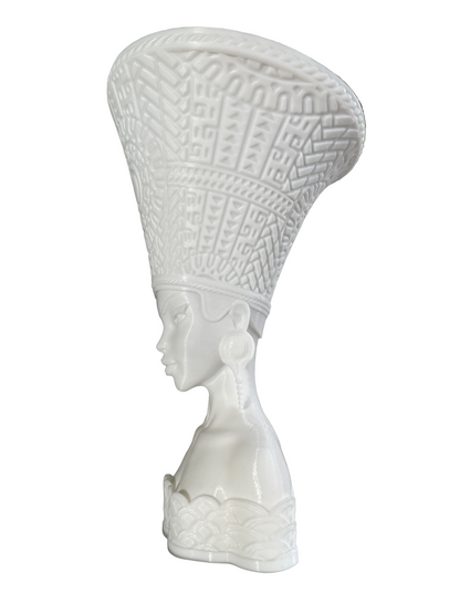 White Queen Planter for Home Decor | Majestic Elegant Showpiece for India