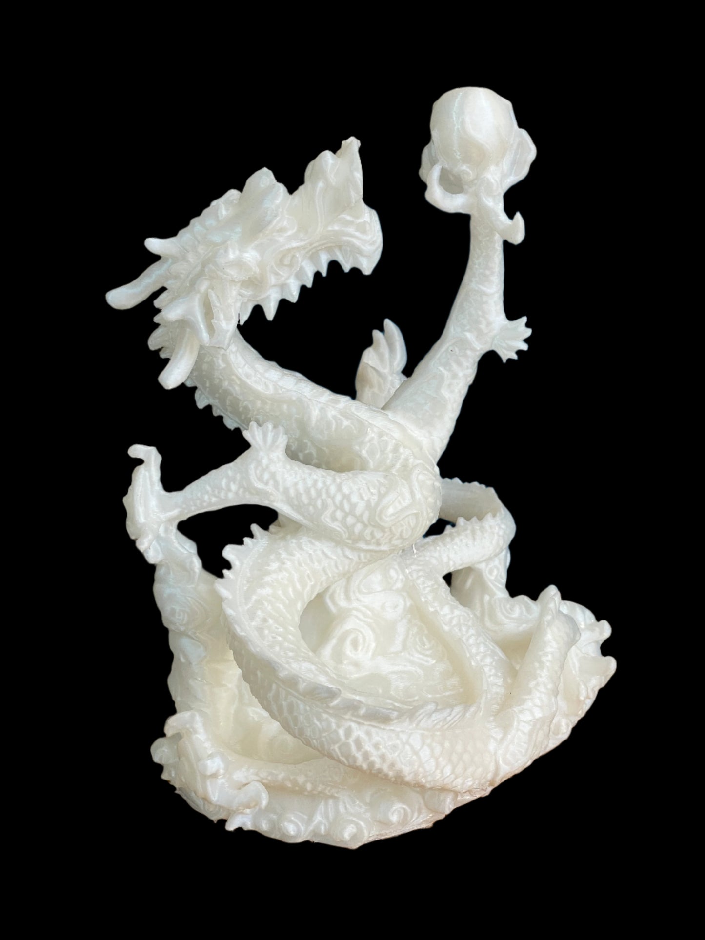 Home decor - Celestial Craft Mystical Guardian: Dragon with Pearl Statue for Luck & Success - Intriguing Home Decor Accent