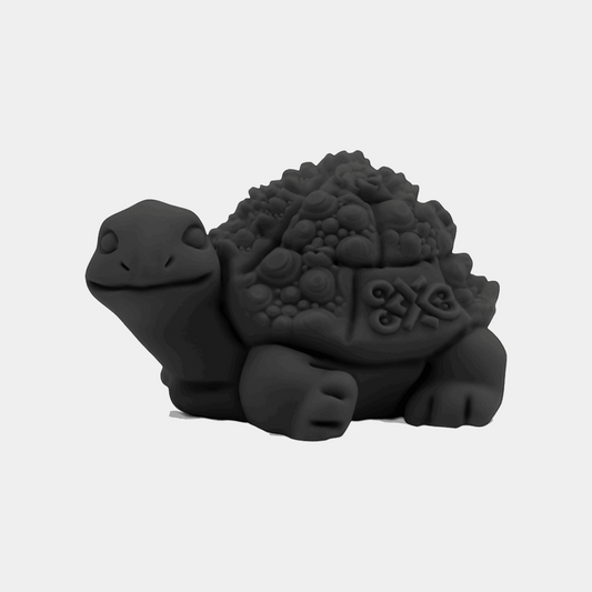 Intricate Black Turtle Figurine - Celestial Crafts