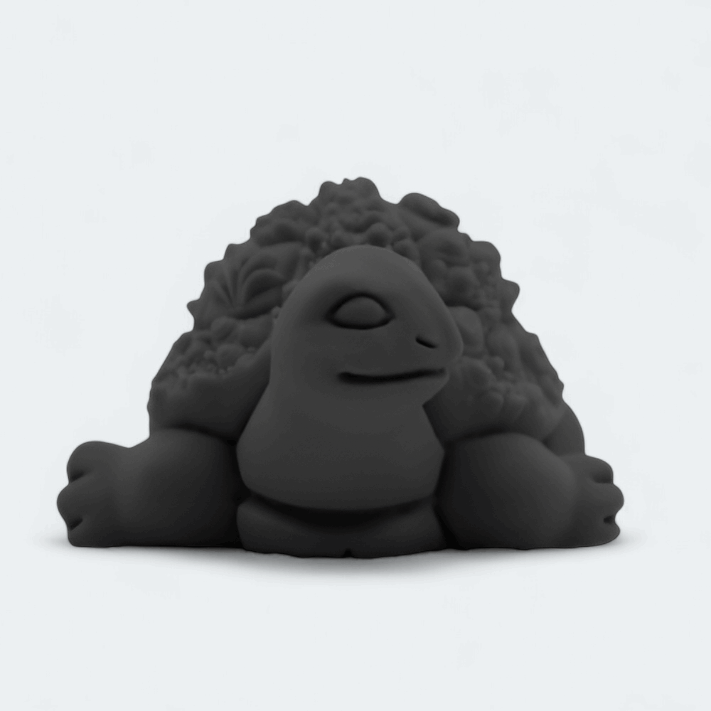 Intricate Black Turtle Figurine - Celestial Crafts