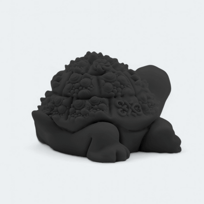 Intricate Black Turtle Figurine - Celestial Crafts