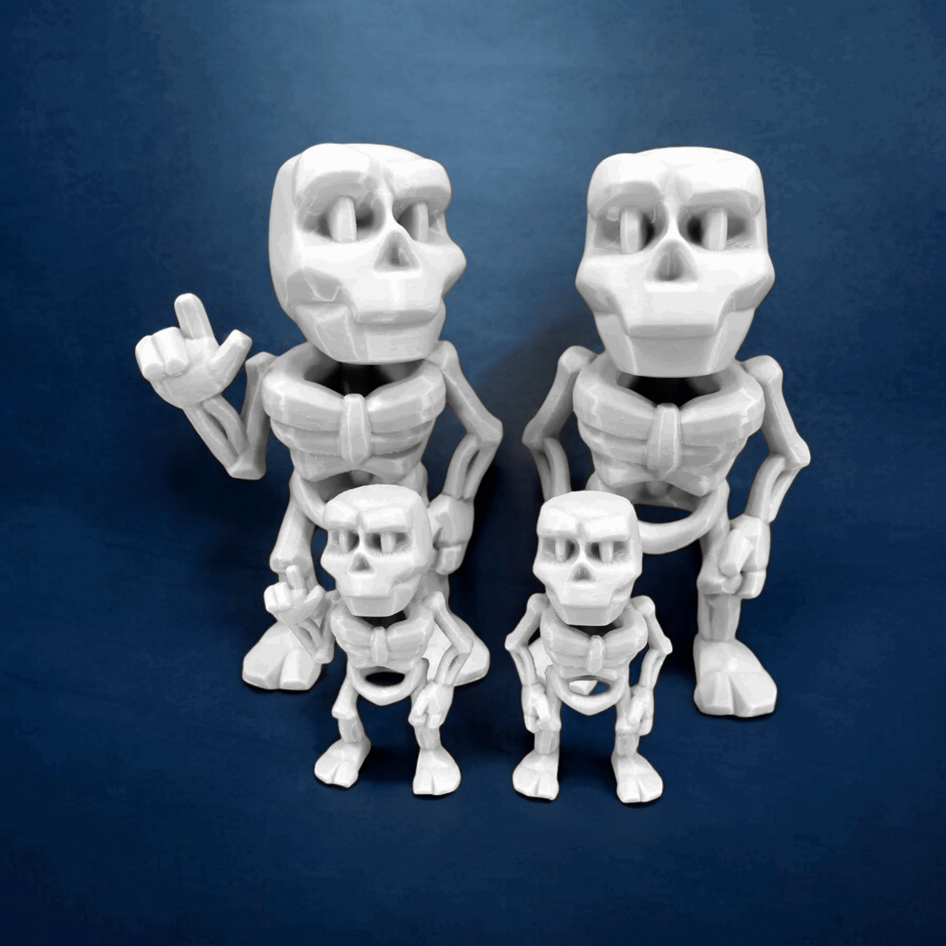Skeleton Family Set: Spooky, Fun, and Removable Heads! - Celestial Crafts
