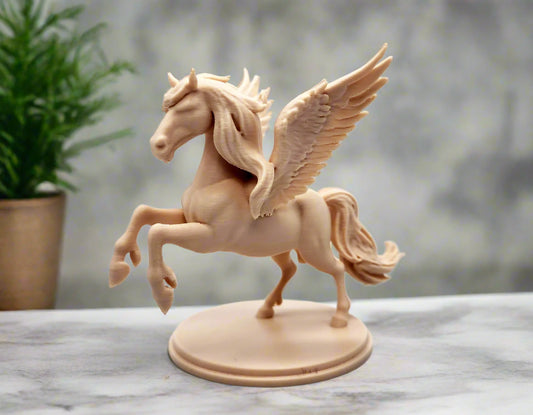 Rearing Pegasus Statue – Majestic 3D-Printed Mythical Horse Figurine