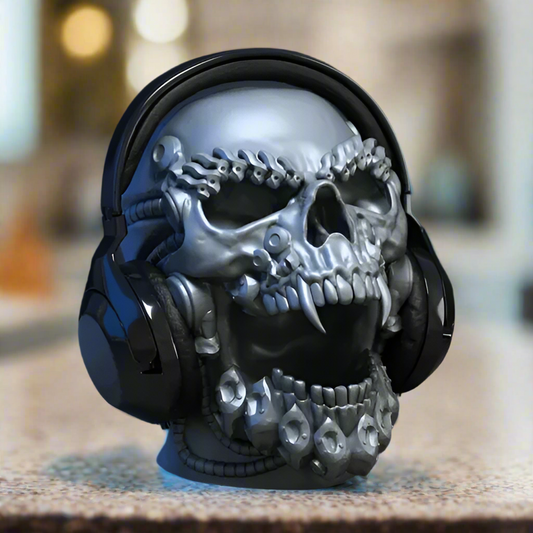 Robot Skull Headphone Stand