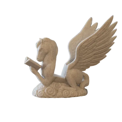 Winged Horse Bookend & Holder - PLA Resin Pegasus Mythology for Indian Book Lovers