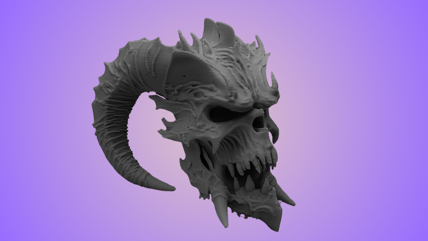 Big Horn Demon Skull