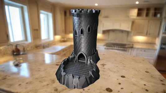 Fantasy RPG Tower - 3D Printed Black Castle