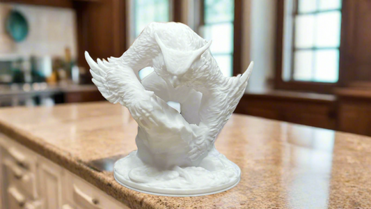 Owlbear on Rock Miniature