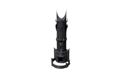 Intricate Black Tower Sculpture