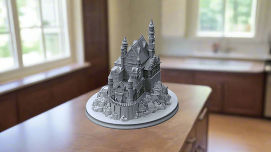 Unique 3D Printed Castle Sculpture