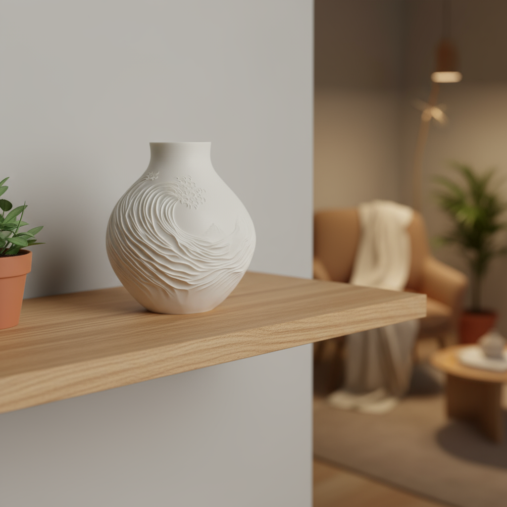 Wave Vase —  Inspired Decorative Sculpture Vase (Without Flowers)