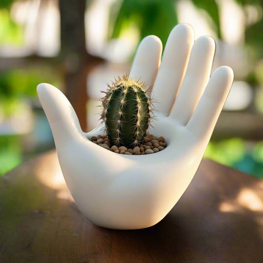 Hand-Shaped Flower Pot (Version 02)