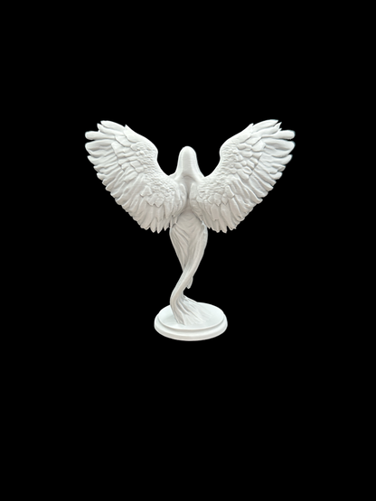 Celestial abstract angel wings sculpture PLA resin modern cosmic art showpiece