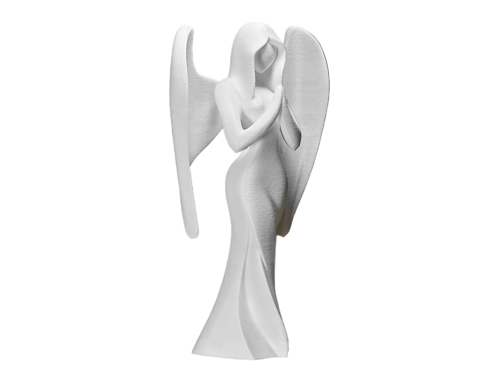 Divine angel figurine on white background - elegant spiritual collectible