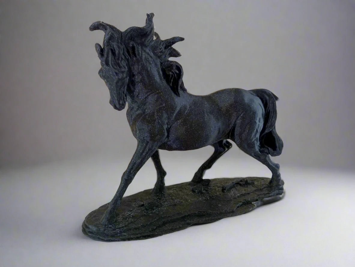 Majestic black Unicorn Sculpture - Celestial Crafts